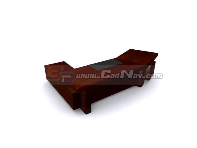 Luxurious boss table 3d rendering