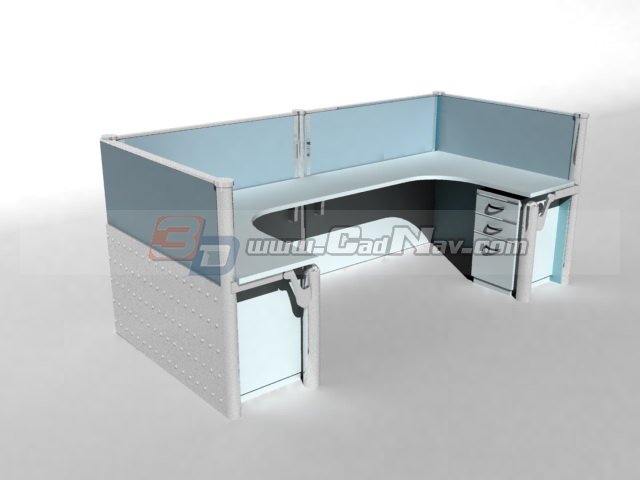 Office Screen Partition 3d rendering