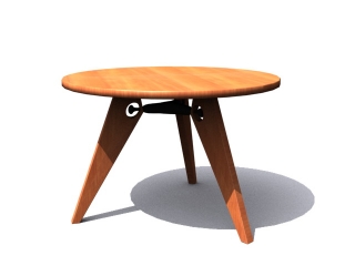 Vitra Guéridon wooden table 3d preview