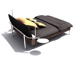 Musterring Single bed 3d model preview
