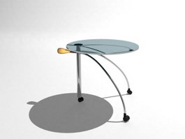 Ronald Schmitt Chrome-plated metal side table 3d preview