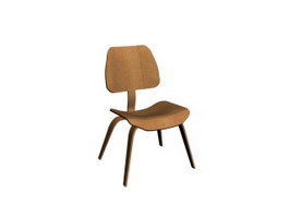 Ply Wood dining chair 3d model preview