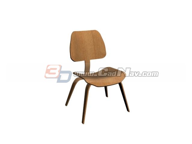Ply Wood dining chair 3d rendering
