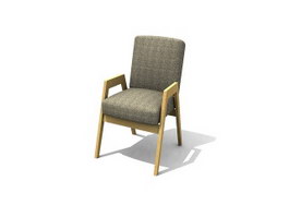 Hotel armchair 3d model preview