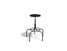 High stool bar chair 3d model preview