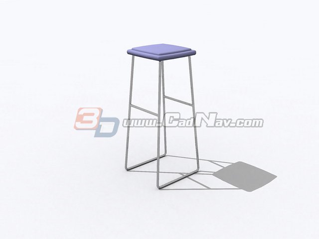 Tube bar stool 3d rendering
