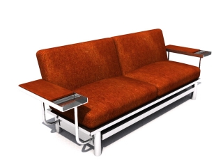 Meeting room sofa 3d model preview