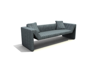 Conversation bench sofa 3d model preview