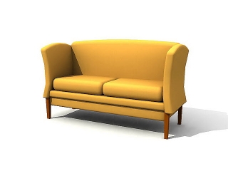 Courting bench sofa 3d model preview