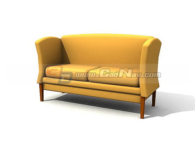 Courting bench sofa 3d rendering