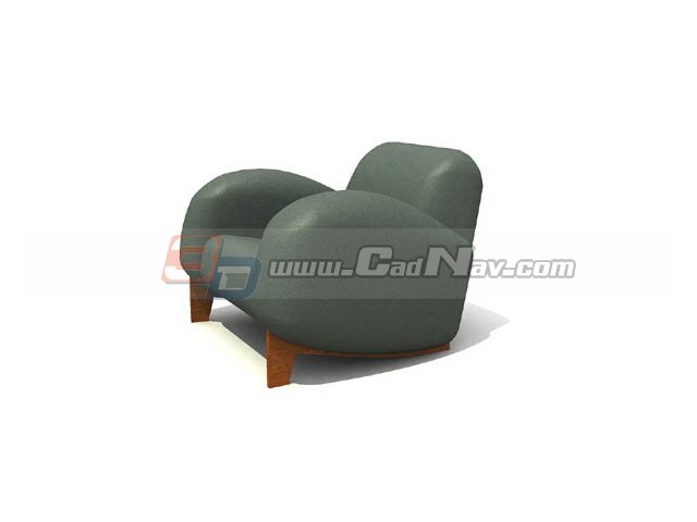 Recline sofa 3d rendering
