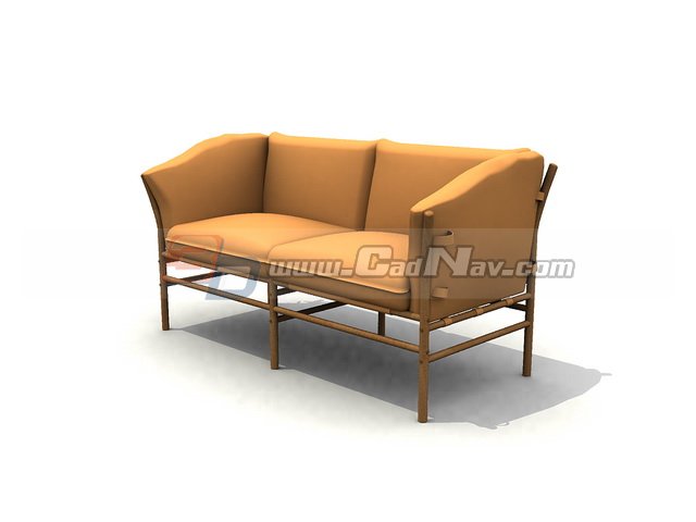 Cushion couch loveseat 3d rendering