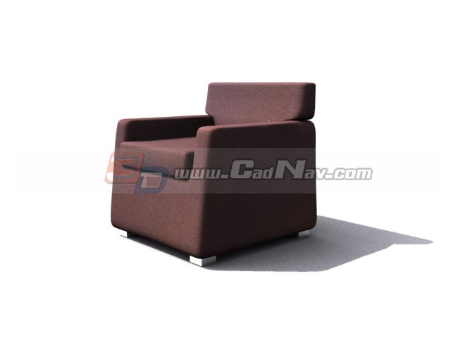 Elegant Single Sofa 3d rendering