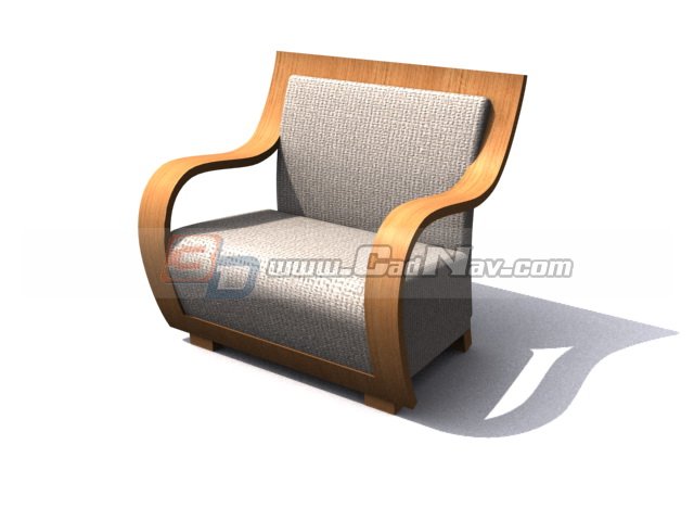 Armchair sofa 3d rendering