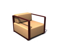 Cushion armchair 3d model preview