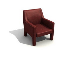 Hotel cushion armchair 3d model preview