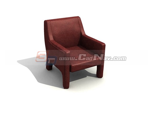 Hotel cushion armchair 3d rendering