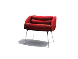 Fabric Bibendum chair 3d model preview