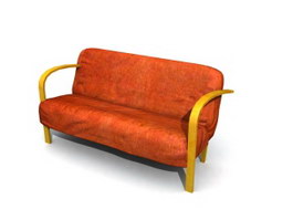 Drawing room loveseat 3d model preview