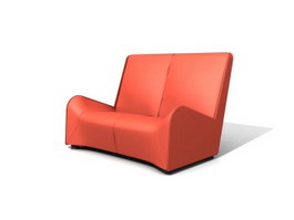 Two-seater floor sofa 3d model preview