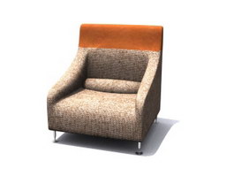 Fabric Single Sofa 3d model preview