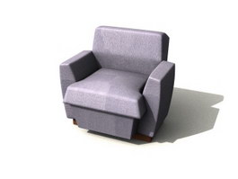 Single sofa cum bed 3d model preview