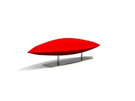 Sampan cushion couch 3d model preview
