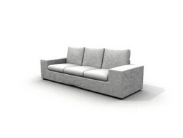 3-seater cushion couch 3d model preview