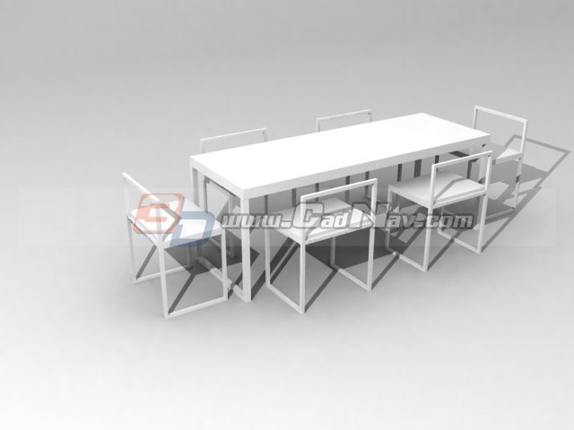 6-seater Dining Room Sets 3d rendering