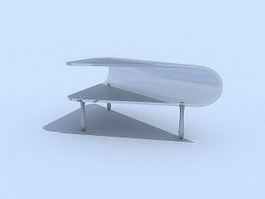 Tempered glass Coffee Table 3d model preview