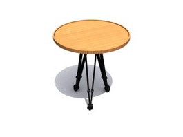 Foldable round coffee table 3d model preview