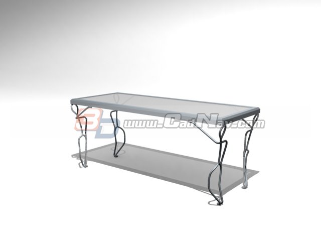 Iron coffee table 3d rendering
