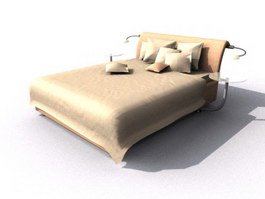 Fashion fabric bed 3d model preview