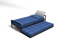 Single sofa bed 3d model preview