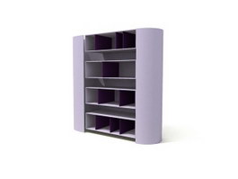 Wall Bookcase 3d model preview