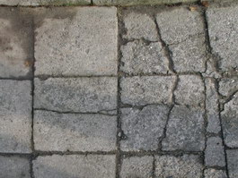 Split concrete paving block texture