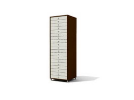 Vertical filing cabinet 3d model preview