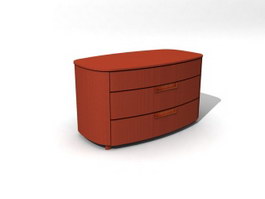 TV bench cabinet 3d model preview