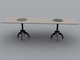 Refectory table 3d preview