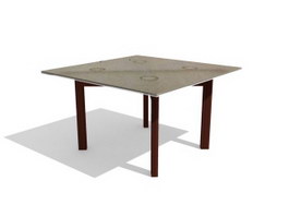 Printed square table 3d preview