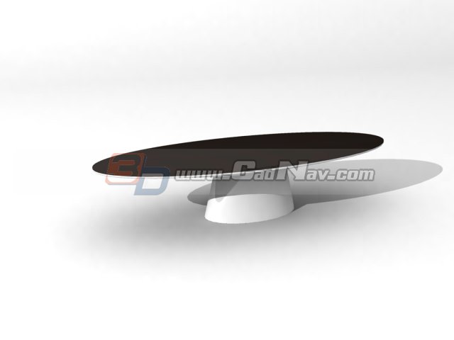 Oval Sofa table 3d rendering