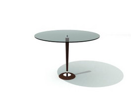 Glass Top Round Bar Table 3d preview