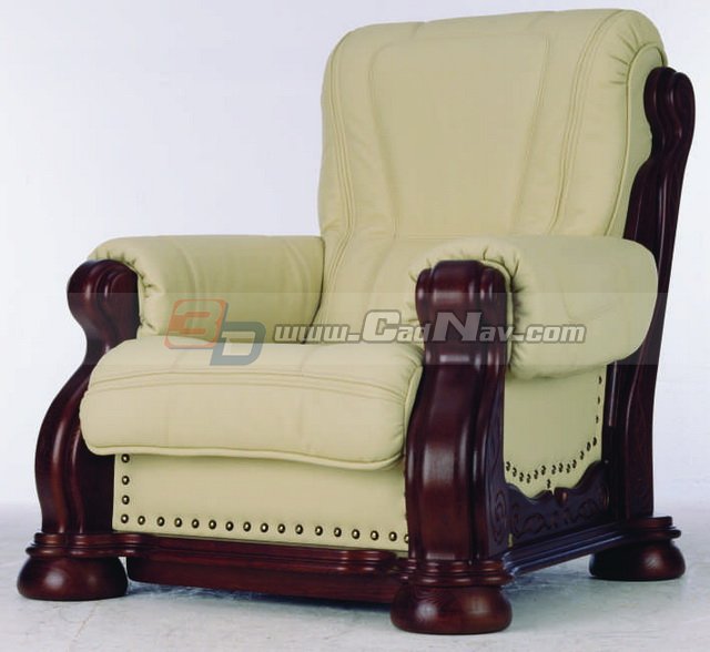 KLER Furniture antique single sofa 3d rendering