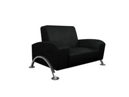 Office PU armchair 3d model preview