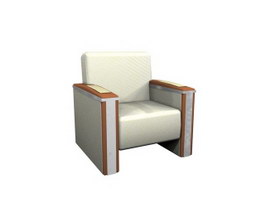 Office sectional sofa 3d model preview