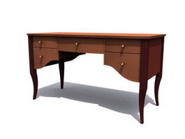 Home office writing table 3d model preview