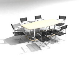 Round meeting table 3d preview
