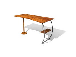 Simple office table 3d model preview