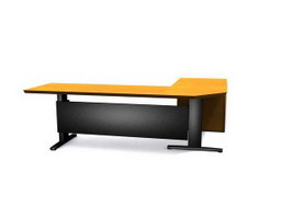 Steel Frame Office Desk 3d model preview