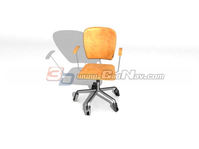 Office chair with wheels 3d rendering